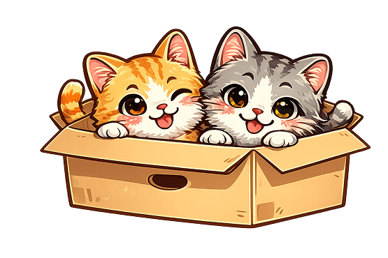 Cats in a box
